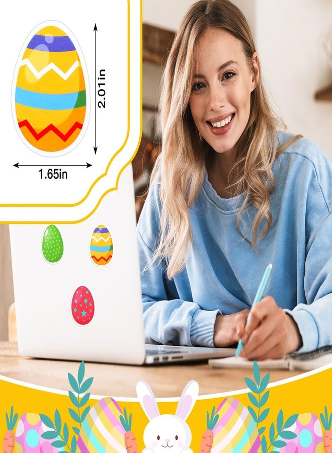 Fuyoooo 200 Pcs Easter Bunny Eggs Stickers Waterproof Easter Water Bottle Vinyl Waterproof Stickers for Teens Girls Adults Laptop Luggage Skateboard Party Decorations - Image 3